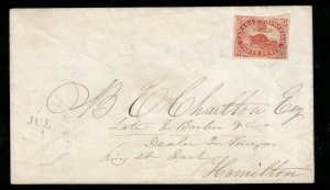Canada #4ii Used Fine+ On Clean Cover To Hamilton Ontario 