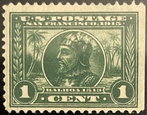 Scott #397 1913 1¢ Panama-Pacific Expo. Vasco Nuñez de Balboa perf. 12 MNH OG