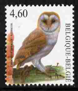 Belgium 2010-14 Birds - Barn Owl 4.60 Euro unmounted mint