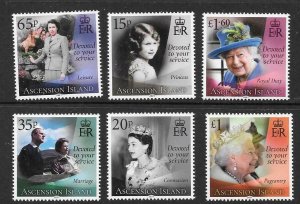 ASCENSION SG1328/33 2021 95th BIRTHDAY OF QUEEN ELIZABETH II MNH