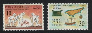 Cyprus Europa Discoveries Ancient Copper Industry 1994 MNH SG#847-848