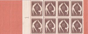 SA12i Sweden 1949 World Gymnastics Festival, Stockholm booklet with 8 stamps