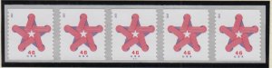 2013 Patriotic Star MNH coil 46c rate Sc 4749 PNC5 plate number S111