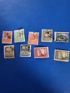 Stamps Rhodes Scott #55-63 used