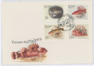 Madeira 133-136 1989 Fish. Marine Life. U/A FDC.