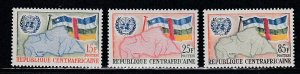 Central Africa # 14-16, Admission to the U.N., Mint NH, 1/2 Cat.