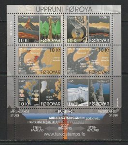 2009 Faroe Islands - Sc 513 - MNH VF - Mini Sheet - Geological Formation