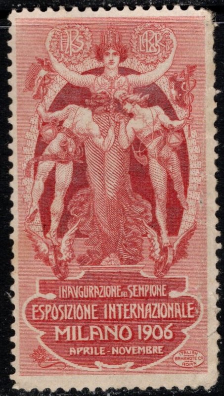 1906 Italy Cinderella Milan International Philatelic Exhibition April-November