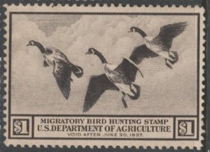 U.S. Scott Scott #RW3 Duck Stamp - Mint Single