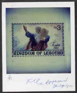 Lesotho 1984 Easter unique photo proof of 3m (this is the...