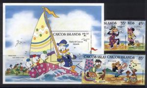 Caicos Islands 42-6 MNH Disney, Easter, Sailing, Shells, Donald Duck, Mickey