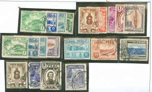 Peru #375-384/410/412/414/ Used Single