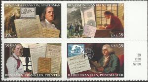 # 4021-4024 MINT NEVER HINGED BENJAMIN FRANKLIN