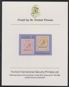 NAURU 1976 STAMP ANNIVERSARIES   imperf on FORMAT INT PROOF CARD