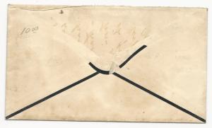 US Scott #25 Tied on Mourning Cover May 24, 1859 Lynchburg, VA