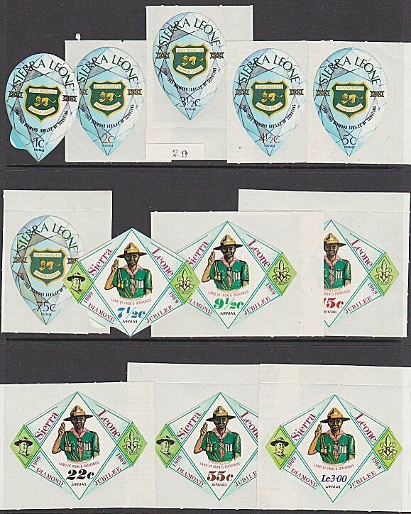 SIERRA LEONE 1969 Diamond Jubilee of Scouting set complete MNH..............B924