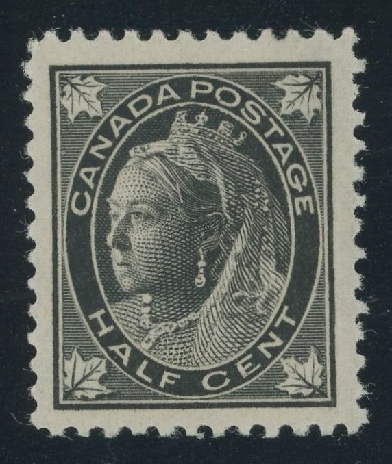 Canada 66 - 1/2 cent Victoria Maple Leaf - VF + Jumbo Mint light hinged