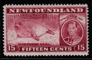 NEWFOUNDLAND SG263c 1937 15c CLARET p13½ MTD MINT