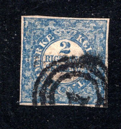 Denmark #1, Used, 1 Postmark, CV $1000   .....1670001
