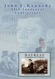 Mayreau 2011 - JFK 50th Inaugural Anniversary - Souvenir Sheet - MNH