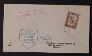 1928 Asuncion Paraguay First Flight cover to Brazil Jimmy Doolittle Pilot Signed