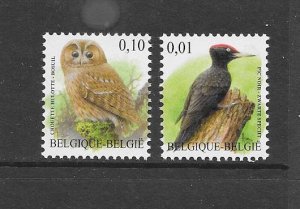 BIRDS - BELGIUM #2402-3 MNH