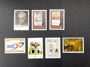 Ireland: 2003, small collection of 6 single issues, MNH