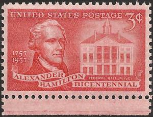 # 1086 MINT NEVER HINGED ALEXANDER HAMILTON
