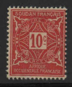 French Sudan Scott J12 MH* Postage Due stamp