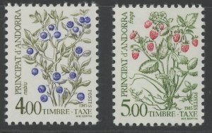 Andorra French J61-2 ** mint NH flowers (2306B 786)