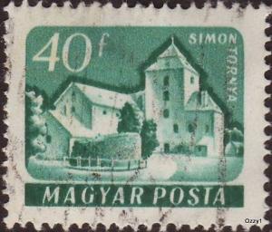 Hungary 1961 Sc#1358, SG#1634 40f Green Simon Tornya Castle USED.