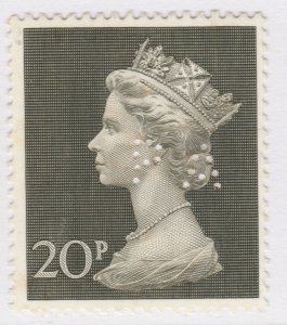 Perfin on GB UK GREAT BRITAIN Stamp Used A29P40F37768-