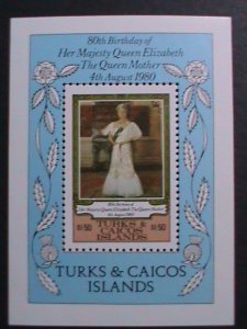 TURK & CAICOS ISLANDS1980-REMEMBER ALWAYS-QUEEN ELIZABETH II-QUEEN'S MOTHER