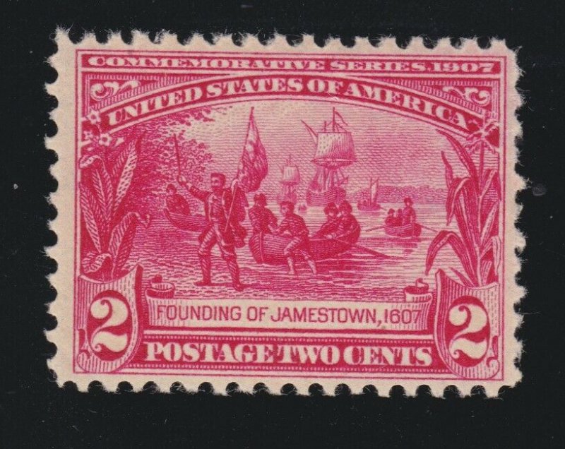 US 329 2c Jamestown Mint VF OG NH SCV $70