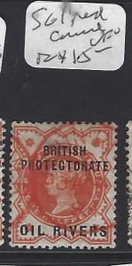 NIGER COAST (PP2210B) QV  1/2D  SG 1  RED  CANCEL  VFU 