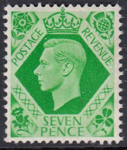 GB KGVI 1937 7d Emerald-Green SG471 Mounted Mint