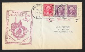 UNITED STATES Event Cover Bicentennial Aviation Day 1932 Washington DC