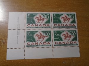 Canada  #  413  LL  # 1     Plate Block