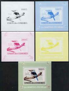 Comoro Islands 2009 Kingfisher s/sheet - the set of 5 imp...