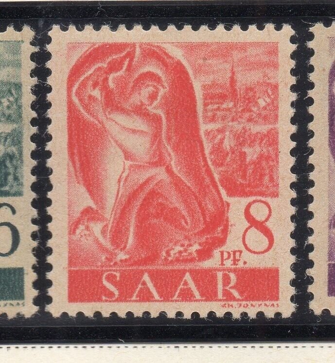 Saar 1947 Early Issue Fine Mint Hinged 8pf. NW-103177