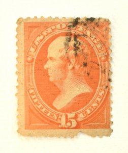 US STAMP SCOTT #152 WEBSTER 15C NBNCo NO GRILL, 1870