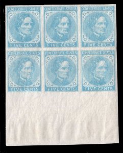 MOMEN: US STAMPS CSA #6 BLOCK OF 6 MINT OG NH LOT #83627