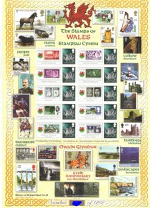 BC-197 History of Britain 35 2009 stamps of wales no.1153 sheet U/M