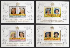 British Virgin Islands 1985 Queen Mother 85th.Birthday/Daisy Flowers 4 DELUXE SS