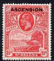 Ascension 1922 KG5 opt on 1.5d rose-scarlet fine mounted ...