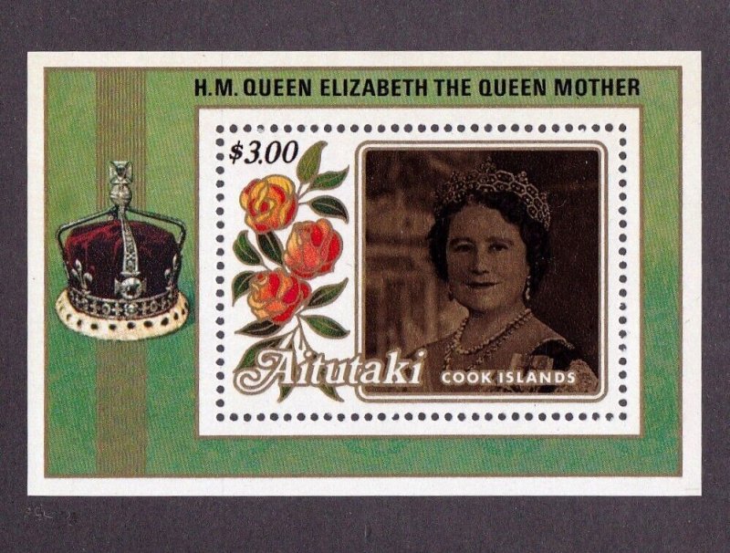 Aitutaki Souvenir Sheet #377, MNH, CV $3.50