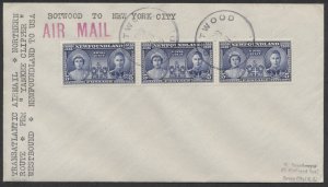 1939 PanAm Flight Botwood Newfoundland to New York #3921j