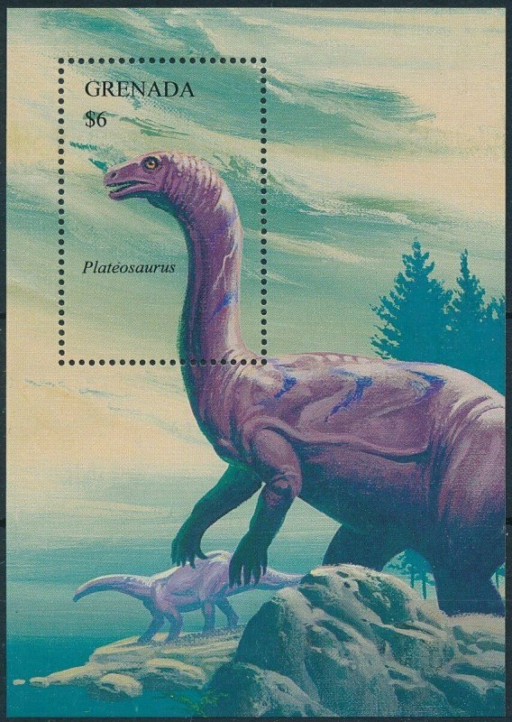 [109264] Grenada 1994 Prehistoric animals Dinosaurs Plateosaurus Sheet MNH