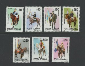 Romania  #3979-85 (1995 Horsemen set) VFMNM CV $2.90