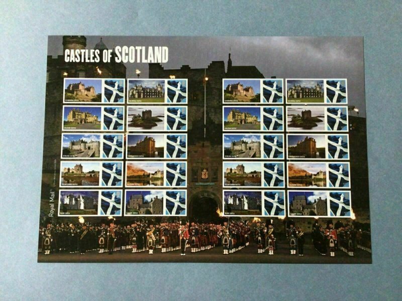 Castles of Scotland  mint never hinged Smilers Stamp Sheet 55676 